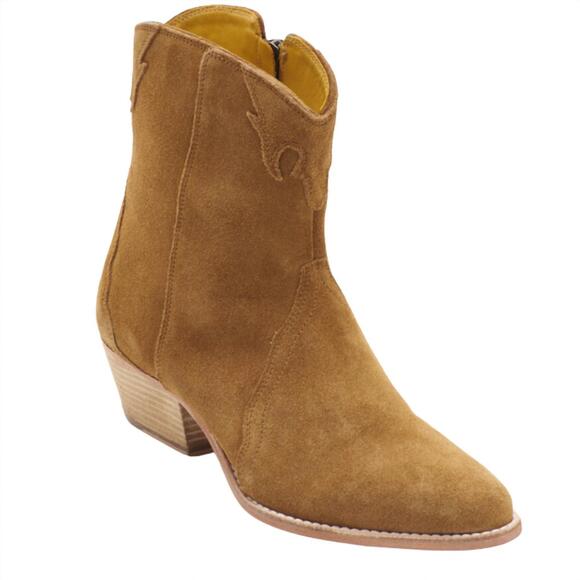 NEW FREE PEOPLE women's new frontier western boots in camel - Picture 4 of 9